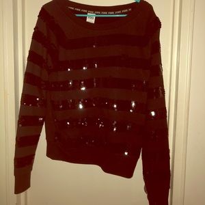 Sequined Black Sweatshirt